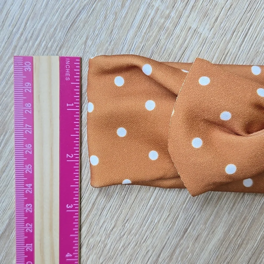 Baby Girl Bow Headband Soft Polka Dot Infant Head Wrap Toddler Hair Accessory